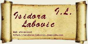 Isidora Labović vizit kartica